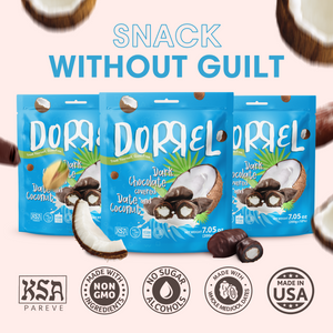 3 PACK Dark Chocolate Covered Dates & Coconut - Nutritious and Sweet Snacks