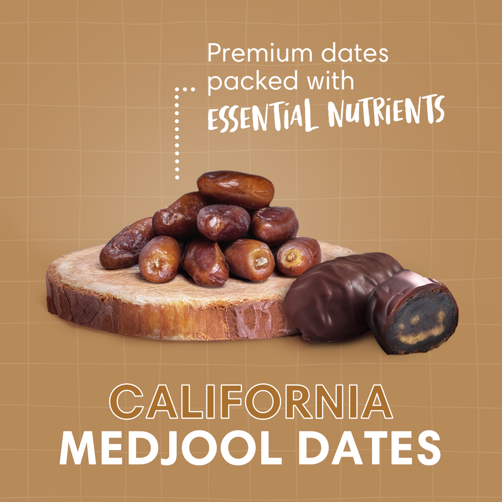 3 PACK Dark Chocolate Covered Dates - Nutritious and Sweet Snacks