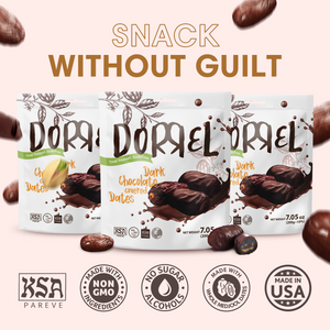 3 PACK Dark Chocolate Covered Dates - Nutritious and Sweet Snacks
