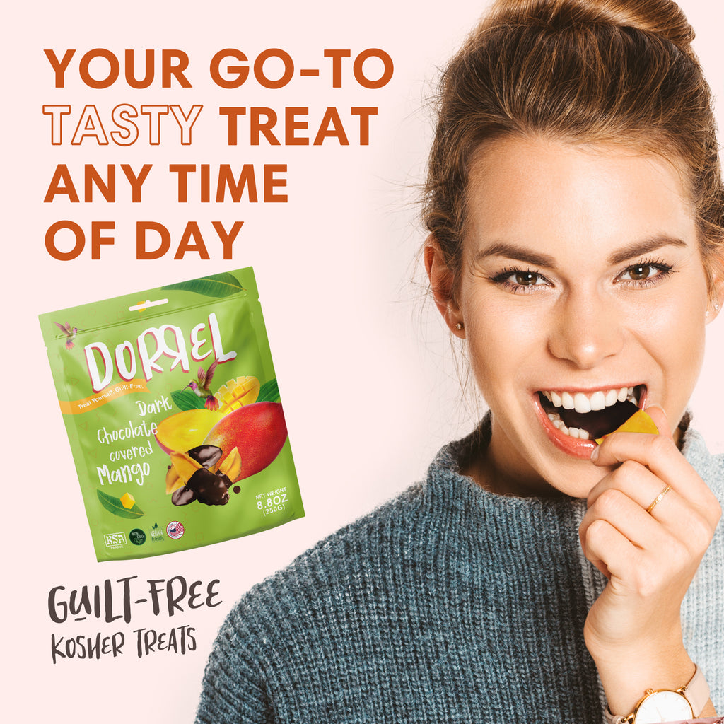 3 PACK Dark Chocolate Covered Mango - Nutritious and Sweet Snacks