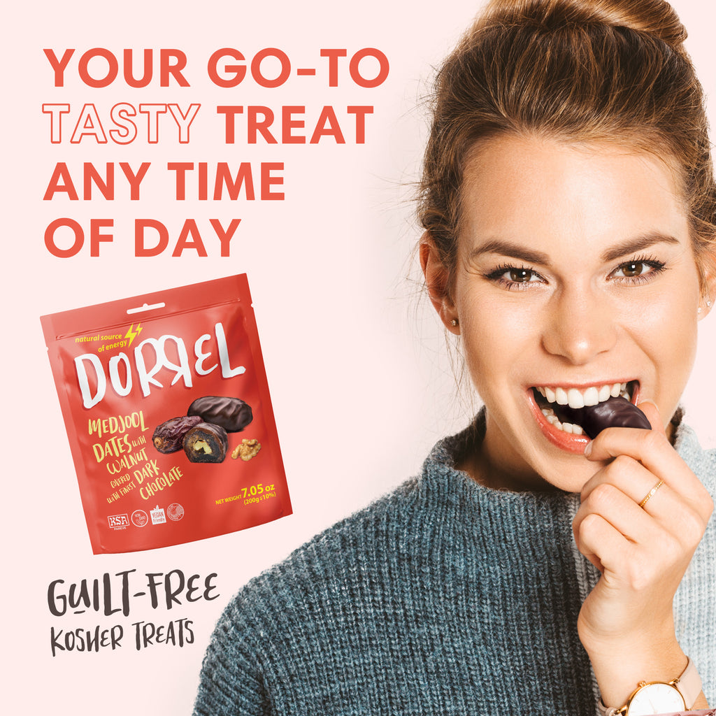 3 PACK Belgian dark Chocolate covered medjool Date stuffed with Walnuts