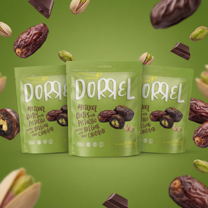 3 PACK Belgian dark Chocolate covered medjool Date stuffed with Pistachios