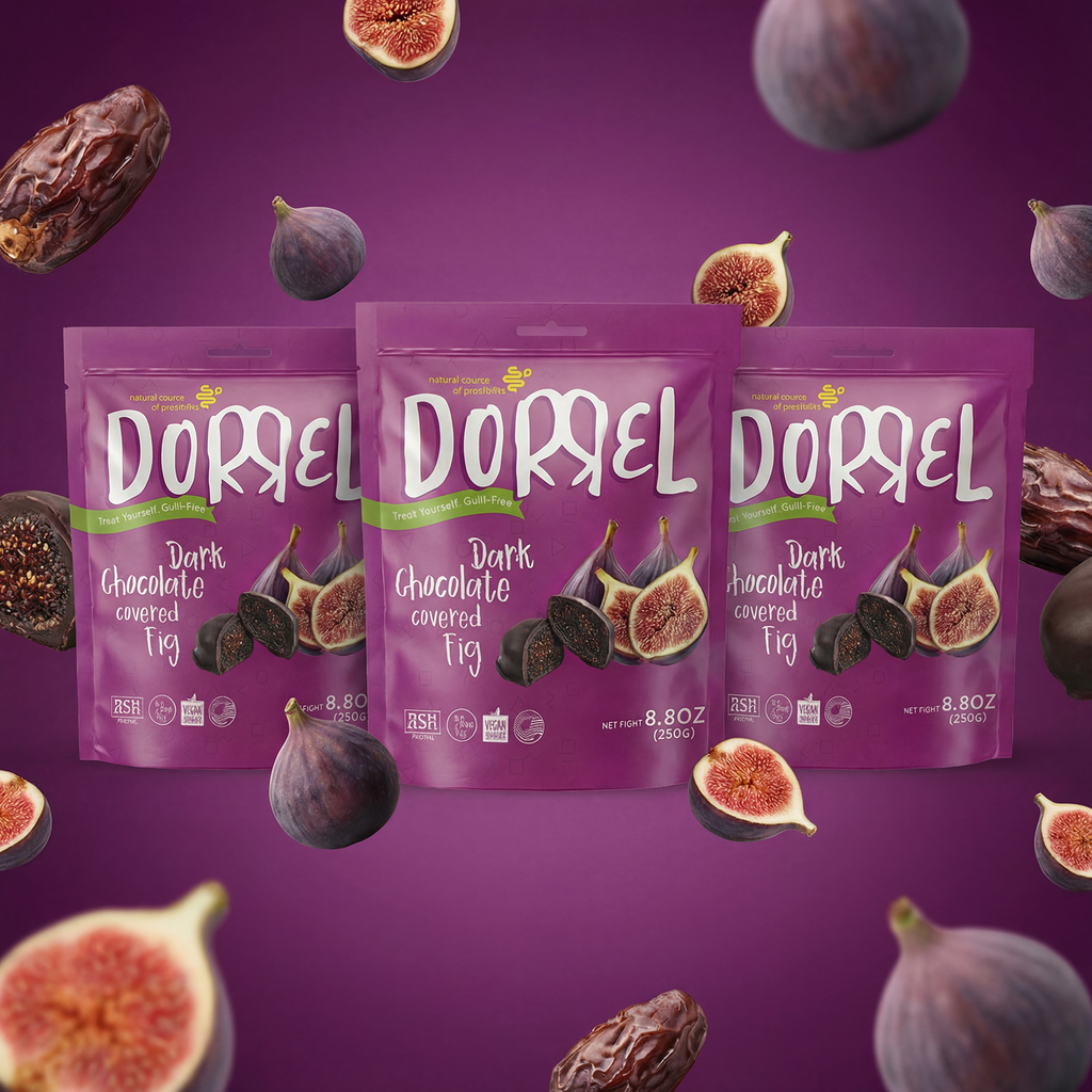 3 PACK Dark Chocolate Covered Figs - Nutritious and Sweet Snacks