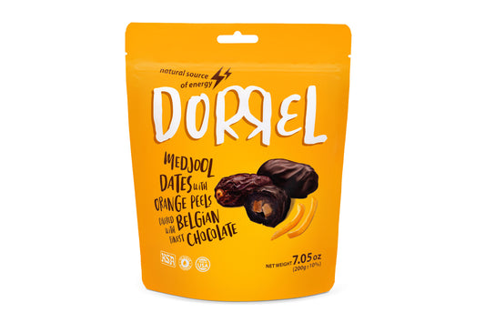 Belgian dark Chocolate covered medjool Date stuffed with Orange Peel