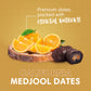 3 PACK Belgian dark Chocolate covered medjool Date stuffed with Orange Peel