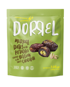 Belgian dark Chocolate covered medjool Date stuffed with Pistachios